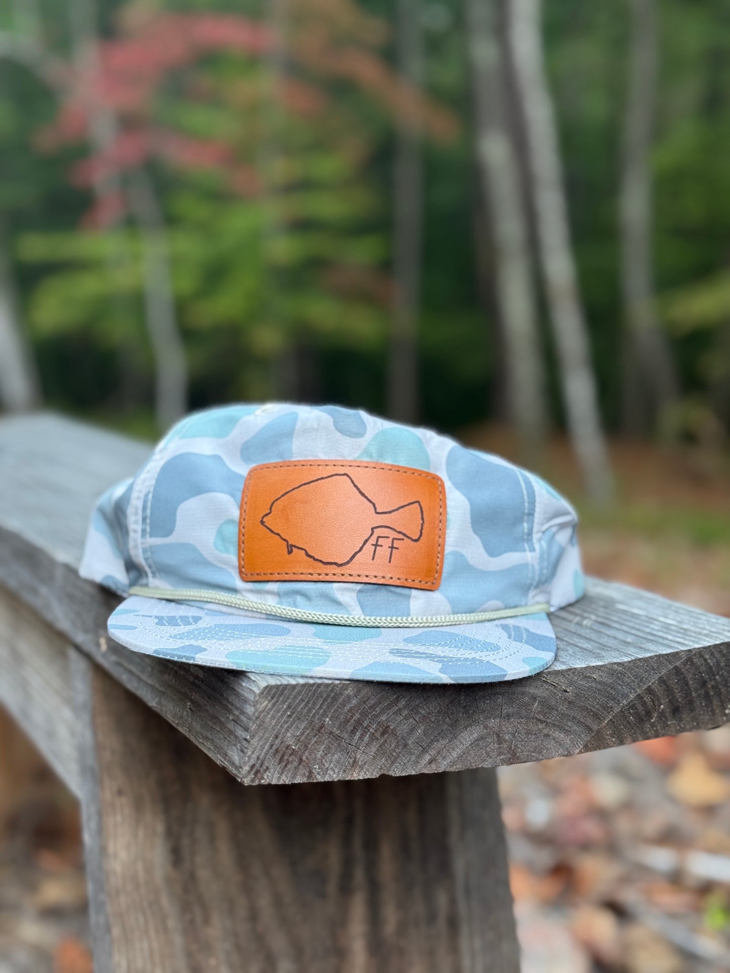 Green Camo Flounder Patch Hat