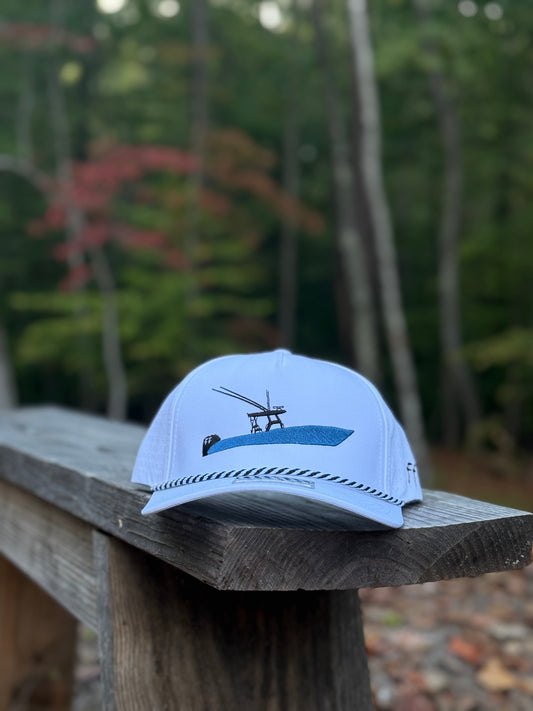 White Navy Boat Hat